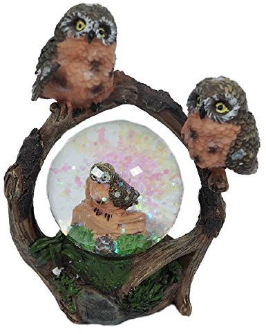 PIA International Glitzerkugel Eulen Schneekugel Tier Tiere Vogel Vögel Schneekugeln Eule