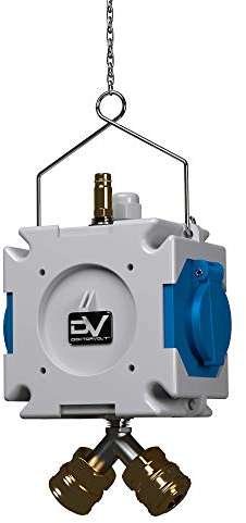 Tryckluft, pendel, energikub, strömfördelare, mDV, franska system, balansburkar 2 x 230 V för tryckluft, Ø 8 mm, hängfördelare, korsfördelare, doktorvolt 2756
