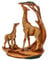 TRI Deko-Giraffen, Dekofigur, Tierfigur, exotische Tierwelt, Giraffenfamilie, Deko Afrika, Struktur in Holzoptik, Natur, Dekoration, Kunststein, braun