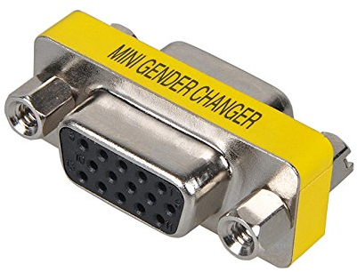 axGear VGA SVGA 15 Pin Female to Female F/F Mini Gender Changer Adapter Connector