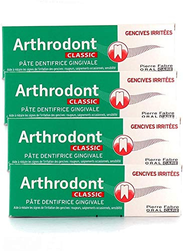 Pierre Fabre Oral Care Arthrodont Classic Zahnpasta, Geschmacklos, 4 x 75 ml