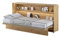 Schrankbett Bed Concept, Wandklappbett mit Lattenrost, V-Bett, Wandbett Bettschrank Schrank mit integriertem Klappbett Funktionsbett (BC-06, 90 x 200 cm, Artisan Eiche, Horizontal)