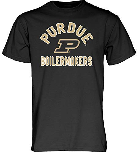 Blue 84 Men's T Shirt Line Up Team Color, Purdue Boilermakers Black, Medium