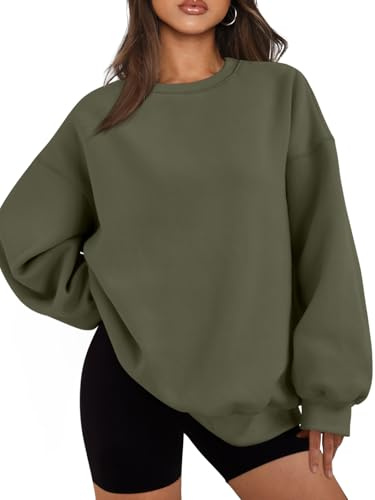 EFAN Casual Sudadera, Verde Caqui, M para Mujer