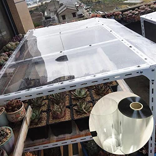 Polycarbonat Stegplatte Dachplatte,UV-Schutz Transparente 0.8mm Gewächshaus Platten,Isolierung Tageslichtpaneele,Verkleidung Ersatzplatten,für Gewächshaus-Überdachung Pergola (W1xL1m(39x39in))