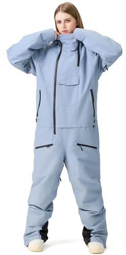 HOUZONIY Mono de Esquí para Mujer, Traje de Nieve, Mono de Esquí para Practicar Esquí, Traje de Esquí para Mujeres, Mono de Snowboard, Traje Deportivo al Aire Libre, L