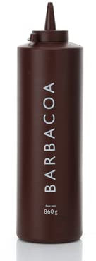 Barbacoa Rioba en Diferentes Formatos: Monodosis - Caja de 40 Tarrinas de 30 g, Biberón de 300 g y 860 g. Vegano, Ideal para Restaurantes y Eventos. (6, 1 Biberón 860g.)