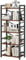 Homeiju 5 Tier Bookshelf, Tall Bookcase with Shelves, Wood and Metal Book Shelf Storage Organizer, Industrial Display Standing Shelf Unit for Bedroom, Living Room, Rustic Brown