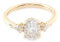 Ringe Frauen Personalisiert, Wedding Ring Gold 18K Größe 49 (15.6) Moissanit Ovalschliff Weiß Npassbar Für Valentinstag