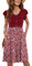 MOLERANI Summer Dresses for Women UK Ruffle Sleeve Sundresses V Neck Ladies Dress Casual Beach Dresses Elastic Waist Midi Dress with Pockets Floral Red M