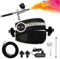 Aerografo Set, Aerografo con Compressore 5 Modalità 6/7/8/9/10L al Minuto Set Pistola Aerografo Ugello 0,4mm Compressore Aerografo a Pressione 35psi per Modellismo Verniciaredi Unghie