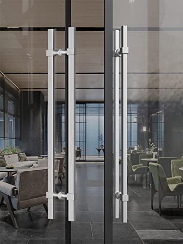 Maniglia per porta in acciaio inox, per porte in metallo, vetro temperato o legno, design moderno ed elegante, ispessita e durevole