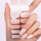 DANNI & TONI Halb ausgehärtete Gel Nagelfolien (Cherished Elegance) Rosé-Nude Goldfolien-Linien Glänzend Nagelset uv Gel Nagelfolie Nagelsticker Selbstklebend Wraps 28 Aufkleber