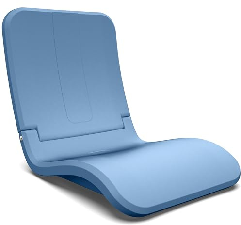 Coast Modern Portable Poolside Chair – Adult Foldable Flip Chair for Pool, Beach, Tailgating & Stadium – Durable Plastic with Back Support - Stone Blue