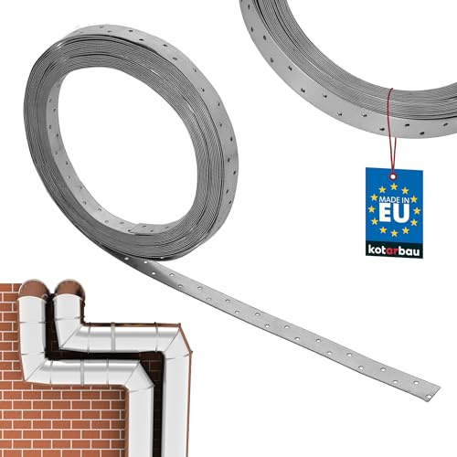 KOTARBAU® Lochband Metall, Montagelochband, Montageband 25 x 1,5 mm | L: 25 m, Profi Lochband aus verzinktem Stahl, zur Befestigung von Kabeln, Rohren und Leitungen