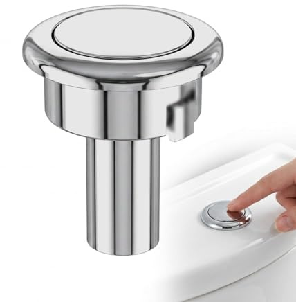 Toilet Push Button for Siamp Storm 33A Single Flush Replacement with Chrome | Toilet Cistern Flush Accessories for 38-44mm Hole, ABS Toilet Button Pusher Repair Parts