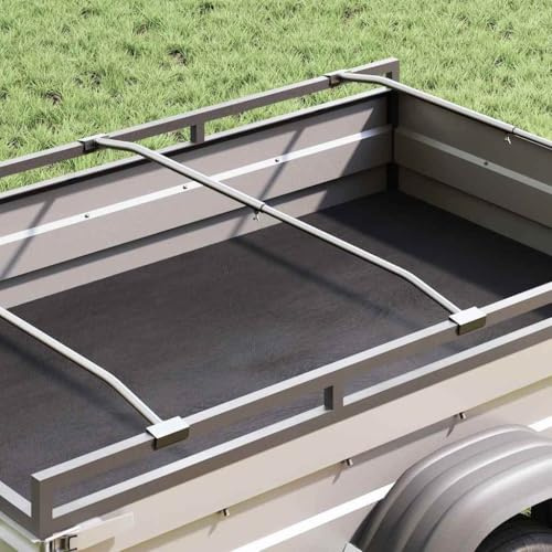 Teenpull Soporte de lona de aluminio plateado, 3 unidades, duradero, 130 – 210 cm, ajustable, resistente a la intemperie, para remolques, garajes, talleres, prácticos y resistentes a la corrosión