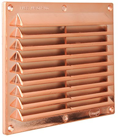La Ventilazione BR1714RAN Griglia di Ventilazione in Plastica Rettangolare 175x146 mm da Sovrapporre, Effetto ramato