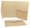 Threeet 50 x Pocketfold/Falttaschen/Klappkarten mit 50 x passenden Umschlägen in weiß - Vintage Kraftpapier Umschläge ideal als Einladungskarte (50)