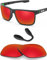 BlazerBuck Anti-salz Polarisierte Ersatzgläser für Oakley Crossrange OO9361 - Feuerrot