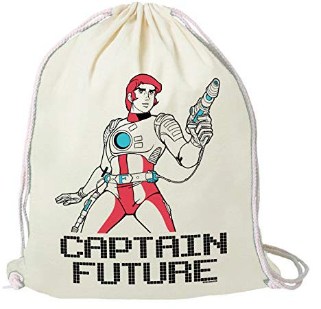 Logoshirt® Wizard Of Science I Captain Future I Stoffbeutel I bedruckt I natur I AZO-free I stabiler Kordelzug I Lizenziertes Design