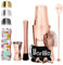 Juego de coctelera de cobre Boston Shaker | Kit de barman profesional con mezclador Martini ponderado, colador Hawthorne, Jigger, Mojito Muddler, cuchara de mezcla y 2 vertedores de licor..