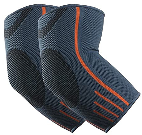 VITTO Ellenbogenbandage - Kompressionsarm für Sehnenentzündung - Arthritis - am besten als Tennisarm Bandage - Golfearm - Gewichtheben (S, Grau)