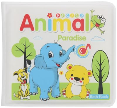 Libro de baño para bebés, juguete impermeable para libros para bebés, juguete educativo temprano para la ducha, plástico suave no tóxico(Animal)
