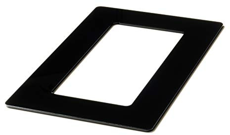 kekef Acrylglas Dekorrahmen hochglanz schwarz 1fach 2fach 3fach 4fach Tapetenschutz Wandschutz für Lichtschalter und Steckdosen (schwarz 2-fach)