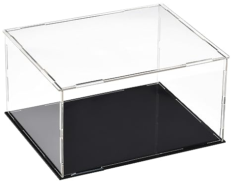 sourcing map Acryl Klar Vitrine Box Staubdichter Schutz Würfel Sammlerstück Ausstellungsbox 20x15x10cm