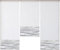 Experience by Omega 3er Set Miniflächen 4er Set Scheibengardine Küchengardine Tunnelzug Bistrogardine Größe 3 x 30 x 80/60/80 cm, Farbe 4013 02 - Weiß/Grau