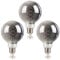 FLSNT Dimmable E27 Vintage Light Bulbs, G95 LED Globe Screw in Light Bulb, 5.5W Retro LED Spiral Filament Edison Screw Bulb, 200LM Decorative Light Bulbs 2700K Soft White, Smoke Gray Glass, Pack of 3