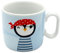 Dekohelden24 Kinder-Becher/Tasse mit Henkel/Pinguin/Spruch - Kleiner Pirat/H/Ø ca. 6,8 x 7,4 cm, Fassungsvermögen 150 ml, Porzellan