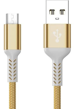 TOTVTOT Micro USB Charging Cable [2M] Android Charger Cable Nylon Micro USB Charger cable Compatible with Samsung Galaxy S6 edge S7 S5 J7 J5 J3, PS4, Xbox, Huawei Honor 7X, Y6/Y7 2019 Gold