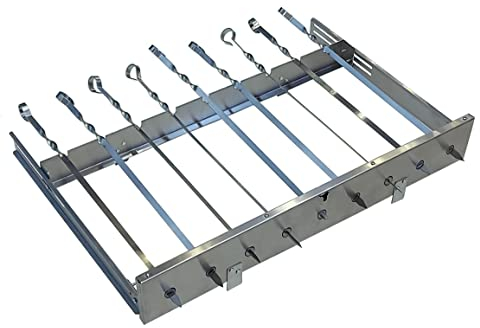 Neu walexo Spießdreher (universell), incl. 9 Edelstahlspieße mit verschiedenen Motoren (ohne Motoren)