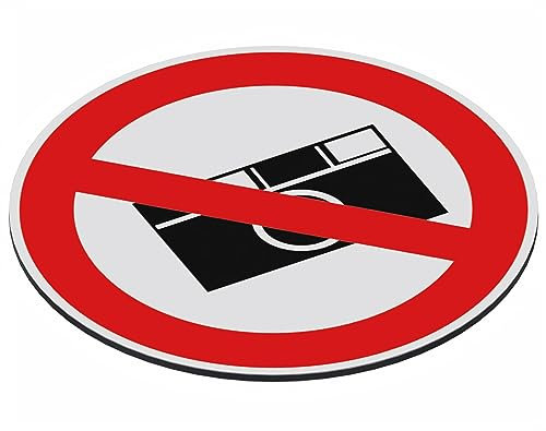 SCHILDER Systeme Verbotsschild – Fotografieren verboten – 3mm Aluminium-Dibond-Schild - 20cm ⌀ – Wasserfest und Witterungsbeständig für den Innen- und Außenbereich – 100% Made in Austria