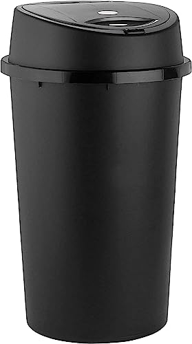 VTL® HEAVY DUTY 45L TOUCH TOP DUSTBIN - BLACK BIN WITH REMOVABLE LID - HOME - OFFICE - SCHOOL - WASTE - INDOOR - OUTDOOR