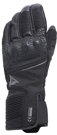 Dainese - Tempest 2 D-Dry® Long Gloves, Guantes de Invierno para Moto, Touring, Impermeables, Pantalla Táctil, Hombre, Negro, XXL