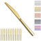 Evanda Gold Dinner Knives Set 12 Pieces, Golden Titanium Plating Stainless Steel Table Knife Steak Knives, Butter Knife Set, Modern Design Cutlery Set, Dishwasher Safe