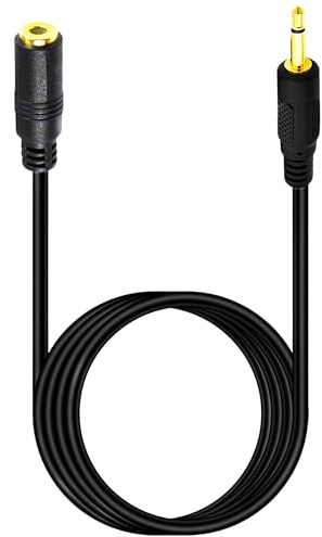 SHANFEILU Prolunga mono 3,5 mm TS mini jack audio monoaurale ricevitore IR extender cavo maschio femmina 1,8 m nero