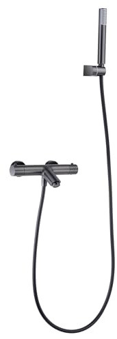 IMEX BTM039-4BGM MONZA Kit Baño/Ducha Termostatico Black Gun Metal