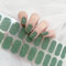 Semi Cured Gel Nails Strips 22 Stickers Nail Wraps Soft Self-Adhesive Gel Nail Stickers Salon-Quality Glitter Gel Nail Strips for Nails Manicure Require UV/LED Lamp (118-Sparkling Green)