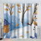 MEVASA Vorhänge Blickdicht Schneemann 3D Verdunklungsvorhänge 2er Set mit Ösen Gardinen Winterschnee Vorhang Microfaser Schlafzimmer Kinderzimmer 140 x 160 BxH