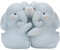 BLOOOK Statue Skulptur,Ente Figur Deko,als Zubehör für Buchstützen,Bücherhalter für Regal Deko,Aesthetic Sachen für Zimmer Wohnzimmer,Kawaii Enten Geschenke für Sie Frau Frauen (Elefant Grau)