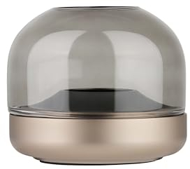 Kooduu Glow 08 Bougeoir en Verre - Design Danois de Luxe, Hauteur 8 cm, Sépia