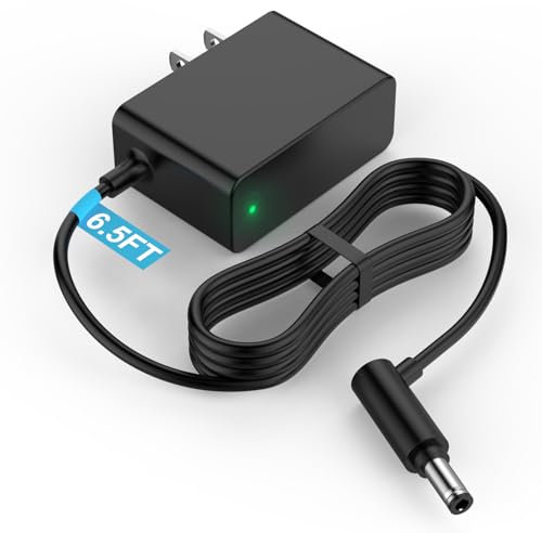 Charger for Dyson V8 V7 V6 Vacuum Charging Cord Replacement for Dyson SV03, SV06, SV10, SV11, DC58, DC59, DC62, DC74 Animal, Absolute, Fluffy, 26.1V Cordless Vacuum Cleaners Power Cable[Light 6.5FT]