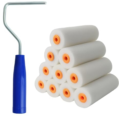 Rullo Per Pittura,Rulli Per Pittura Kit Rullo di Schiuma Dipingere da 4 in,Rullo Pittura Antigoccia - Rullo Per Pittura Piccolo Indicato per Dipingere Metallo o Legno