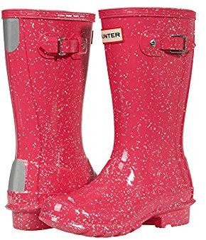 Hunter Stivali da pioggia originali con glitter giganti unisex, Usato, 5 Big Kid