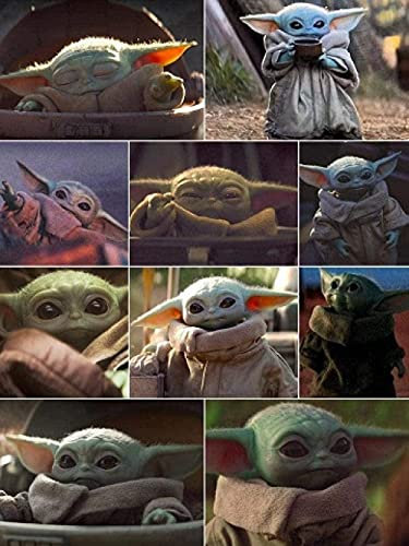 IGHSNZUH Puzzles Für Erwachsene, 1000 Teile, Puzzle, Süßes Baby-Yoda-Puzzle-Set, Diy, Lustige Familienspiele, Lernspielzeug, Diy-Geschenk, Heimdekoration