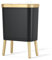 amangul High Leg Push Trash Can Waste Bin With Press Open Lid Odor Sealing For Various Rooms Stain Resistant
